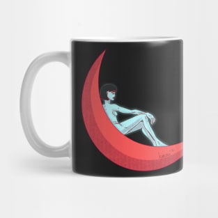 Girl on the moon without background Mug